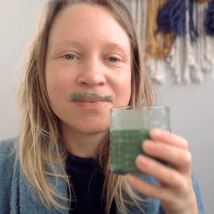 about me - smoothie moustache